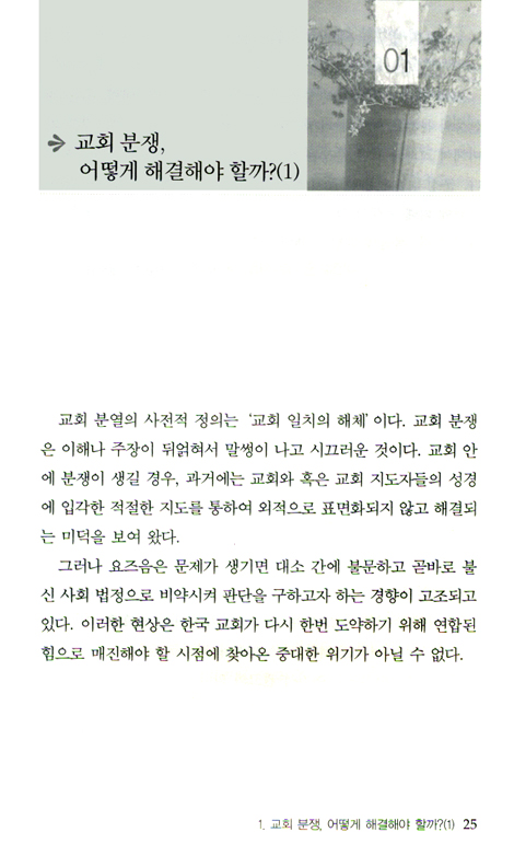 교회분쟁 해결의 길은 없을까? : 교회 분규 해결을 위한 신학적, 현실적 모색