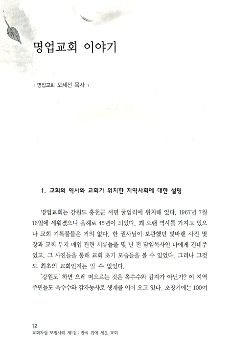 반석위에 세운 교회 (교회자립 모범사례 제1집)