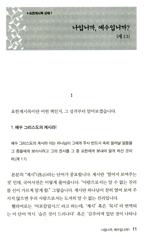 계시인가, 혁명인가? (요한계시록 강해)
