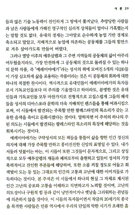 예레미야애가 - 현대성서주석 (목회자와 설교자를 위한 주석)