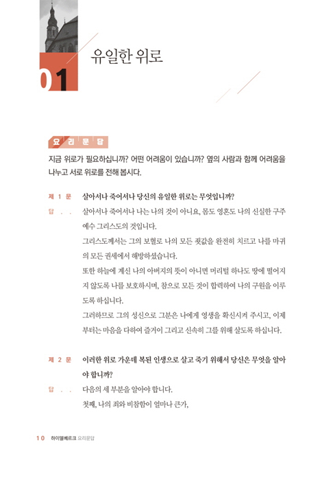 하이델베르크 요리문답 - 삶은 바꾸는 요리문답 성경공부 시리즈 (교재)