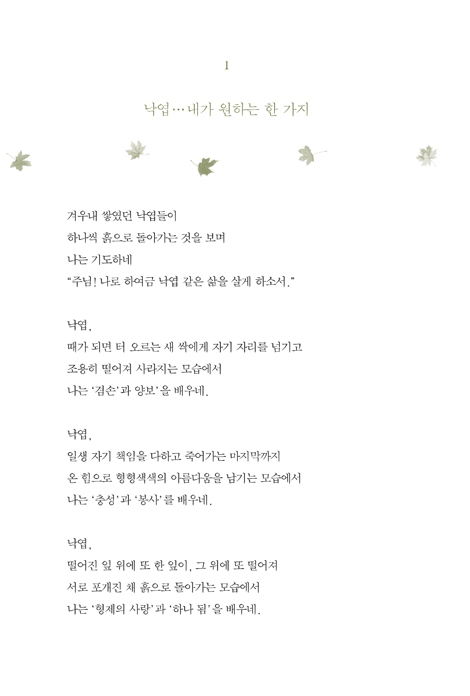하나님의 침묵 그리고 낙엽