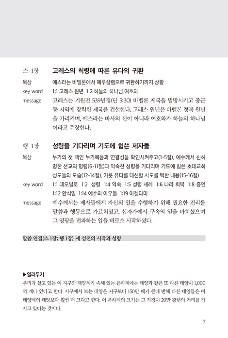 맥체인성경 키워드