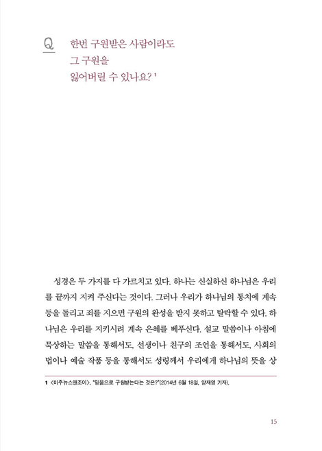 바른 신앙을 위한 질문들 (김세윤 박사에게 묻다)