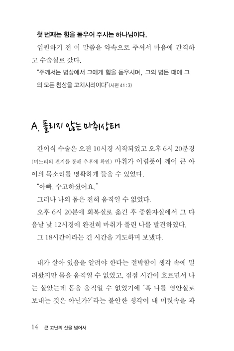 큰 고난의 산을 넘어서