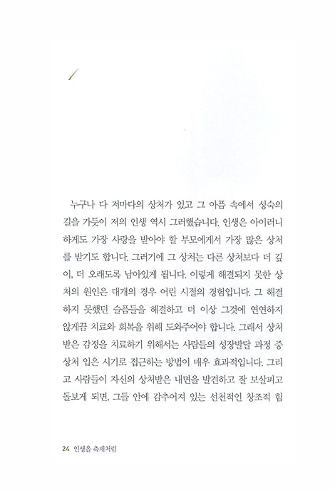 인생을 축제처럼 - 치유와 회복, 그 행복한 삶을 위하여