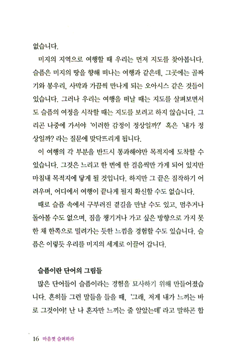 마음껏 슬퍼하라