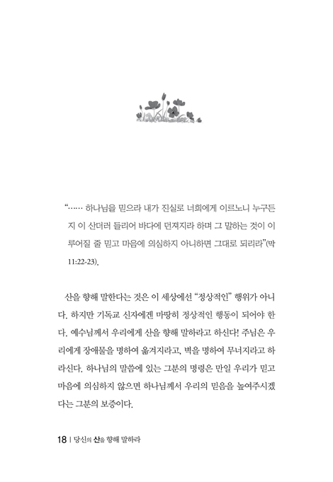 당신의 산을 향해 말하라