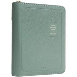 <font color=red>[개역개정4판+새찬송가] </font>뉴슬림 굿모닝 바이블 초미니 (합본/색인/주석/PU소재/지퍼/민트)