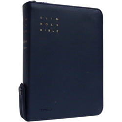 <font color=red>[개역개정4판+새찬송가]</font> 슬림 성경전서 NKR62EWTU 소 (합본/색인/무주석/PU소재/지퍼/네이비)