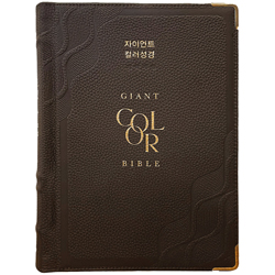 [개역개정4판] 자이언트 컬러성경 특강대용 (단본/색인/주석/천연우피/무지퍼/다크브라운)