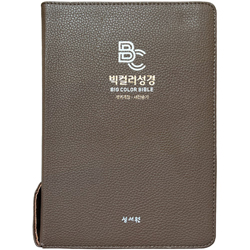 <font color=red>[개역개정4판+새찬송가]</font> 빅컬러성경 대 (합본/색인/주석/PU/지퍼/카멜브라운)