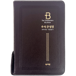 <font color=red>[개역개정4판+새찬송가]</font> 주석 큰성경 고급 중 (합본/색인/주석/천연우피/지퍼/초코)