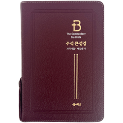<font color=red>[개역개정4판+새찬송가]</font> 주석 큰성경 고급 중 (합본/색인/주석/천연우피/지퍼/버건디)