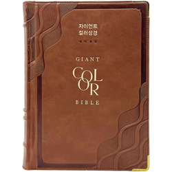 [개역개정4판] 자이언트 컬러성경 특강대용 (단본/색인/주석/PU/무지퍼/브라운)