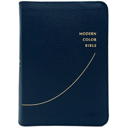 <font color=red>[개역개정4판+새찬송가]</font> 모던 컬러성경 소 (합본/색인/주석/천연우피/지퍼/다크네이비)