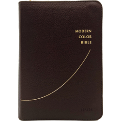 <font color=red>[개역개정4판+새찬송가]</font> 모던 컬러성경 소 (합본/색인/주석/천연우피/지퍼/다크브라운)