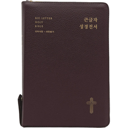 <font color=red>[개역개정4판+새찬송가]</font> 큰글자 성경전서 NKR72EWBU 대 (합본/색인/무주석/천연우피/지퍼/다크브라운)