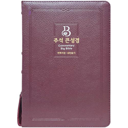 <font color=red>[개역개정4판+새찬송가]</font> 주석 큰성경 고급 대 (합본/색인/주석/천연우피/지퍼/버건)