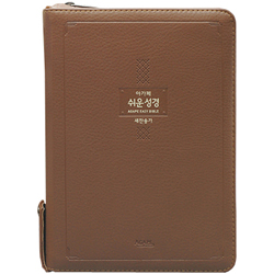 [쉬운성경+새찬송가] 큰글 쉬운성경 대 (합본/색인/주석/PU지퍼/브라운)