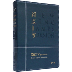 <font color=blue>[개역한글판]</font> NKJV 한영해설성경 특대 (단본/색인/주석/가죽/무지퍼/블루그린)