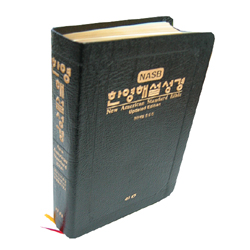 NASB 한영해설성경 4*6판 (단본/무색인/주석/가죽/무지퍼/검정)