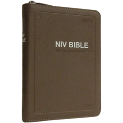 NIV BIBLE - New International Version Small (단본/색인/무주석/PU소재/지퍼/모카브라운)