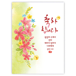 플라워캘리카드-축하합니다(NKC1024)