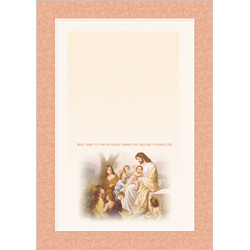 A5 우단 유아세례증서 내지 (좌, 10장 한세트) 6363-1