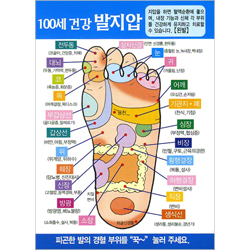 [해피건강 전도지] 100세 건강 발지압 전도지 (1속 100장)