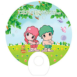 어린이 전도부채 착한친구(원형계란자루형)