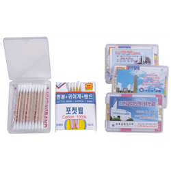 **포켓팁 원 (면봉+귀후비개+밴드)