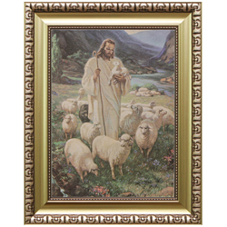 엔틱 골드 성화액자 8절 신형 - 선한목자(세로형)
