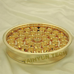 <font color=red>[10%할인] </font>*금 성찬기 알루미늄 잔(DAL-45호) 밑판1개