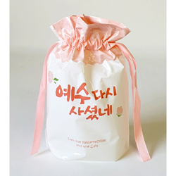 부활 비닐 끈주머니 KJ-24 (핑크줄무늬-10매)