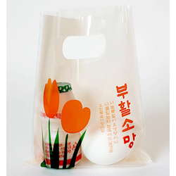 부활절 손잡이 비닐가방(소) KJ-25 (튤립-20매)