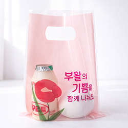 부활절 손잡이 비닐가방(소) KJ-26 (빨강꽃-20매)