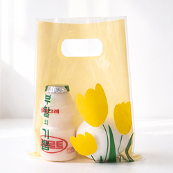 부활절 손잡이 비닐가방(소) KJ-26 (노랑꽃-20매)