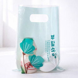 부활절 손잡이 비닐가방(소) KJ-26 (파랑꽃-20매)