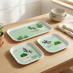 <font color=red>[15%할인] </font> 축복을담다 다용도쟁반 3p세트 (그린-화분)