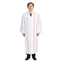 목사가운 (하복)<font color=red><b>[앞단 빨강색라인 2줄]</b></font>