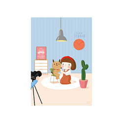 그레이스벨 일러스트 엽서 헬로제인 08.스튜디오