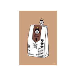 그레이스벨 일러스트 엽서 헬로든든 33.커피든든