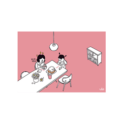 그레이스벨 일러스트 엽서 헬로든든 34.커피타임