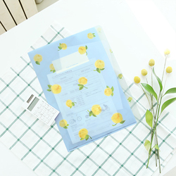 그레이스벨 플라워 3단 파일홀더 02.쉬폰옐로우