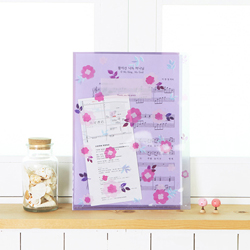 그레이스벨 플라워 3단 파일홀더 04.퍼플데이지