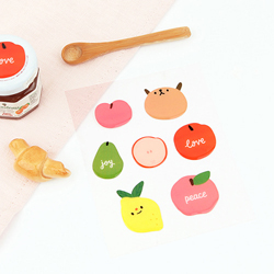 그레이스벨 헬로제인 에폭시 스티커 06.후르츠