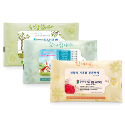 [10매] 전도 물티슈-자연누리 3종 35g (자동칼라라벨 스티커 부착 발송)