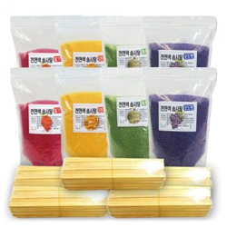 <font color=ff0000>[천연색소]</font> 솜사탕재료A형세트 8kg(약800명분)+스틱1000개