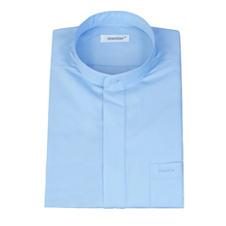 반팔 차이나 셔츠-파랑